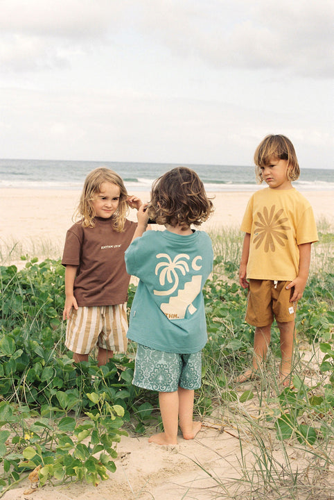 RHYTHM - Kids Sun Ra SS T-Shirt Sun Yellow