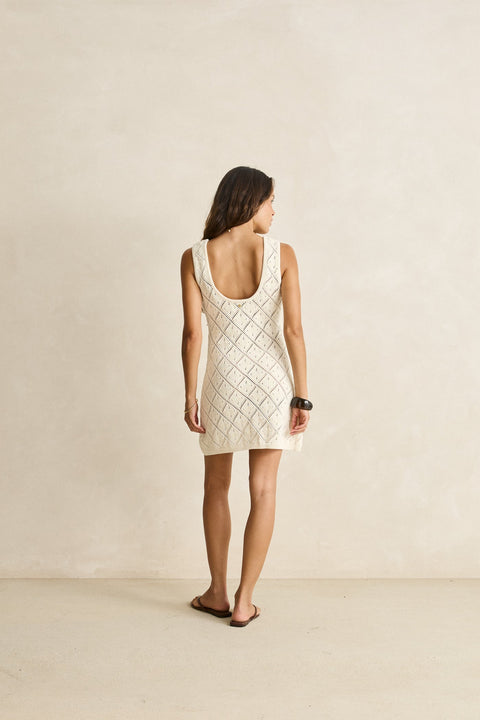 RHYTHM Jaffa Knit Mini Dress Sand