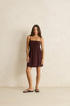 RHYTHM Staple Mini Dress Chocolate