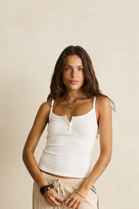 RHYTHM Gracie Henley Tank White