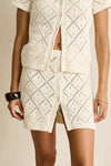 RHYTHM Jaffa Knit Mini Skirt Sand