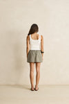 RHYTHM Lenni Check Skort Olive