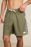 RHYTHM - Panel Stripe Beach Short Olive