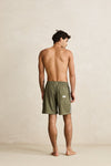 RHYTHM - Panel Stripe Beach Short Olive