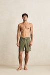 RHYTHM - Panel Stripe Beach Short Olive