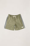 RHYTHM - Panel Stripe Beach Short Olive