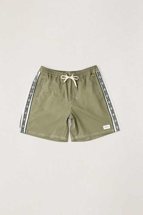 RHYTHM - Panel Stripe Beach Short Olive