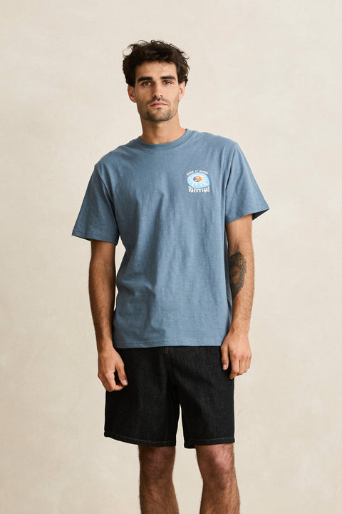 RHYTHM - Slow Down Ss T-Shirt Slate