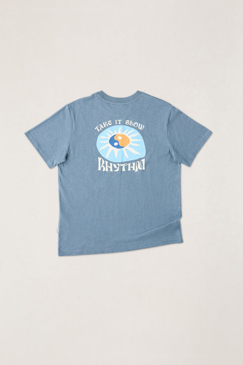 RHYTHM - Slow Down Ss T-Shirt Slate