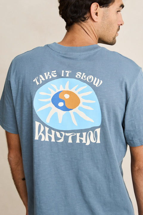 RHYTHM - Slow Down Ss T-Shirt Slate