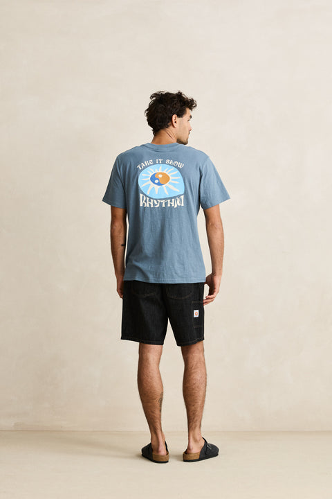 RHYTHM - Slow Down Ss T-Shirt Slate