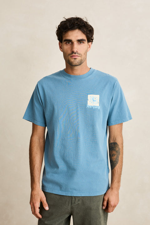 RHYTHM - Mementos Vintage SS T-Shirt Bluestone