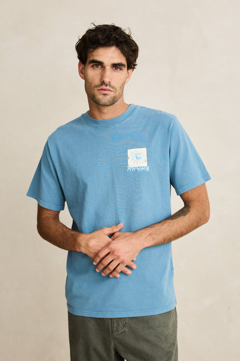 RHYTHM - Mementos Vintage SS T-Shirt Bluestone