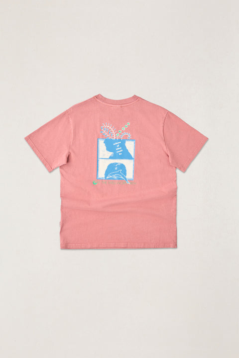 RHYTHM - Echoes Vintage Ss T-Shirt Dusty Rose