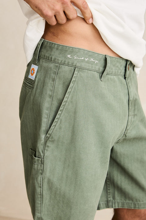 RHYTHM - Essential Herringbone Short Olive