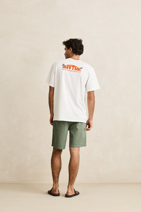 RHYTHM - Essential Herringbone Short Olive