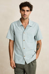 RHYTHM - Seersucker Stripe Ss Shirt Pine