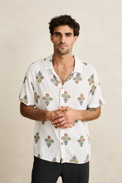 RHYTHM - Bouquet SS Shirt Natural