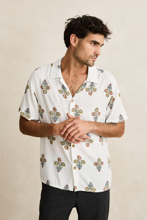 RHYTHM - Bouquet SS Shirt Natural