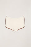 RHYTHM Lily Rib Contrast Boyleg Pant Cream