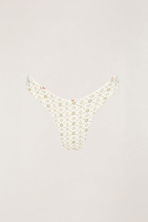 RHYTHM - Mila Reversible Hi Cut Pant Cream