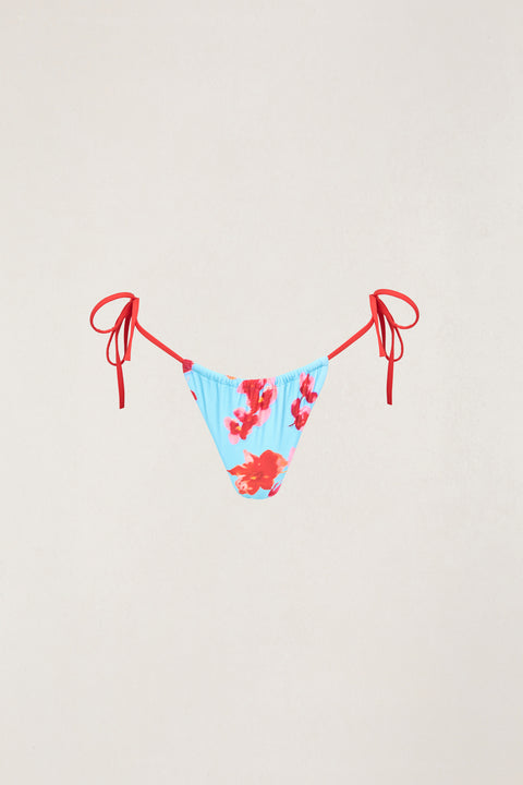 RHYTHM - Samba Floral Contrast Gathered Tie Side Itsy Pant Blue