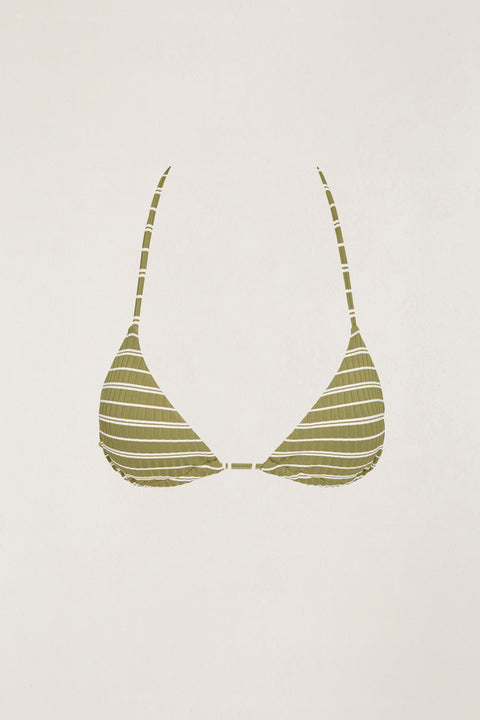 RHYTHM - Vista Stripe Slide Tri Top Olive