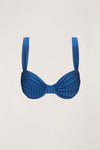 RHYTHM Pacific Rib Soft Strap Balconette Top Dark Blue
