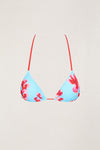 RHYTHM - Samba Floral Contrast Slide Tri Top Blue