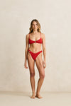 RHYTHM - Gigi Ring Front Trilette Top Red