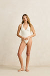 RHYTHM - Mila Reversible Halter Neck One Piece Cream