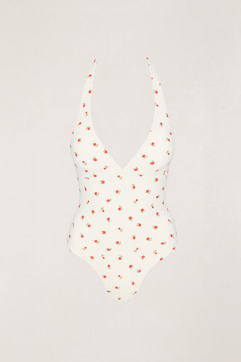 RHYTHM - Mila Reversible Halter Neck One Piece Cream