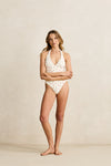 RHYTHM - Mila Reversible Halter Neck One Piece Cream