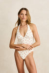 RHYTHM - Mila Reversible Halter Neck One Piece Cream