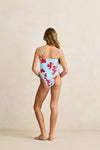 RHYTHM - Samba Floral Scrunched Side One Piece Blue