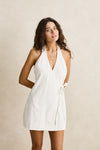 RHYTHM - Louise Wrap Mini Dress White