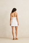 RHYTHM - Louise Wrap Mini Dress White