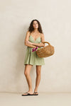 RHYTHM - Vista Stripe Mini Dress Olive
