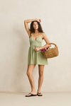 RHYTHM - Vista Stripe Mini Dress Olive