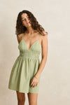 RHYTHM - Vista Stripe Mini Dress Olive