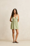 RHYTHM - Vista Stripe Mini Dress Olive