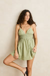 RHYTHM - Vista Stripe Mini Dress Olive