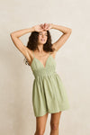 RHYTHM - Vista Stripe Mini Dress Olive