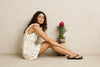 RHYTHM - Mila Floral Mini Dress Cream