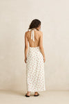 RHYTHM - Mila Floral Halter Neck Maxi Dress Cream