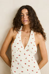 RHYTHM - Mila Floral Halter Neck Maxi Dress Cream