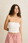 RHYTHM - Maggie Strapless Knit Top White