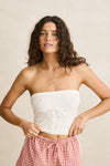 RHYTHM - Maggie Strapless Knit Top White