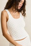 RHYTHM - Gigi Lace Scoop Neck Tank White