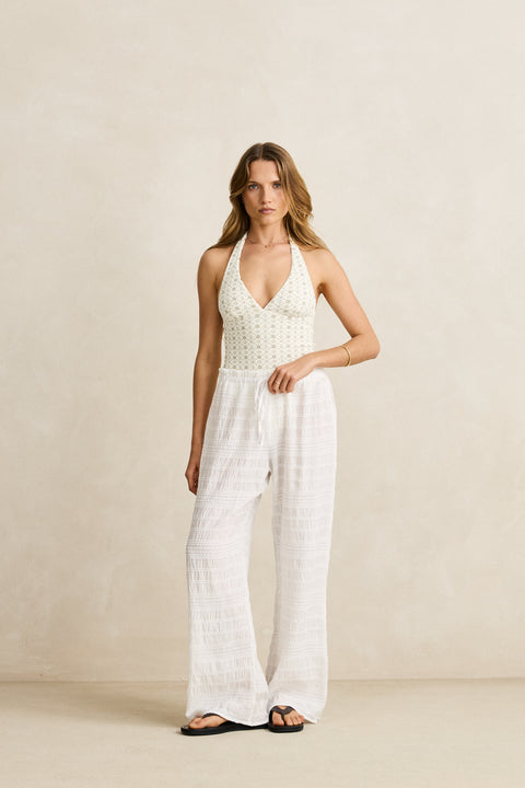 RHYTHM - Sandy Cove Beach Pant White